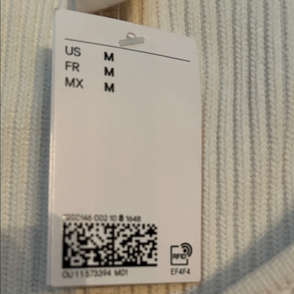 H&M Off-White Ribbed Knit Top - Picture 3 of 3